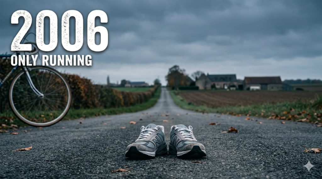 2006: The Year I Became a Pure Runner A road with a bike and a runner shoe